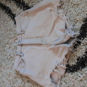 MOTHER ripped pink shorts